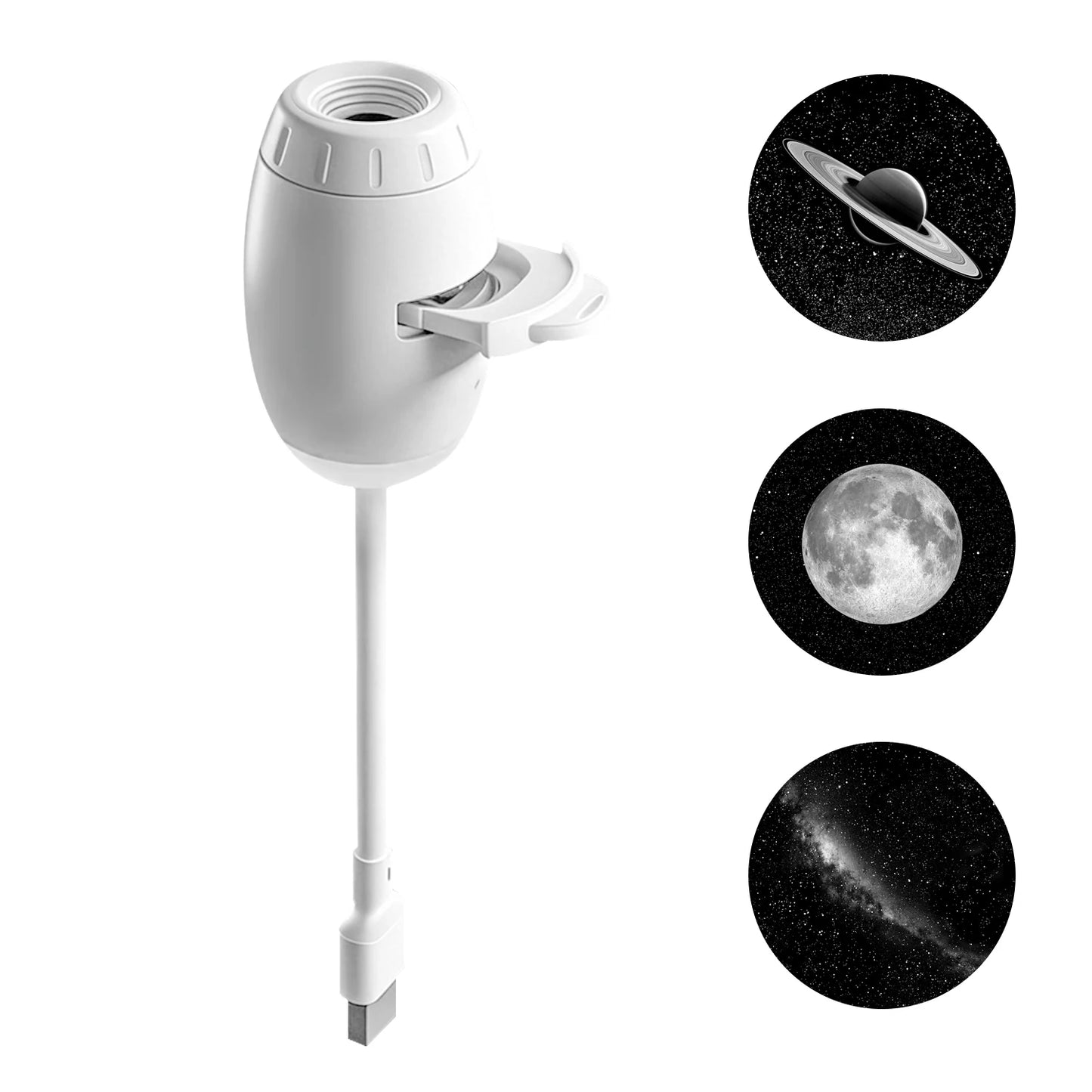 Dual-Function USB Ambient Light with Adjustable Focus for Versatile Scene Projection and Night Illumination