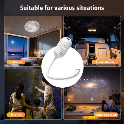Dual-Function USB Ambient Light with Adjustable Focus for Versatile Scene Projection and Night Illumination